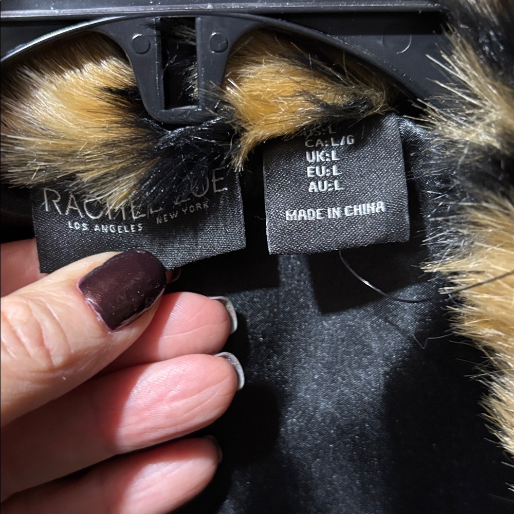 Rachel Zoe Leopard Print Faux Fur Jacket - Picture 5 of 5